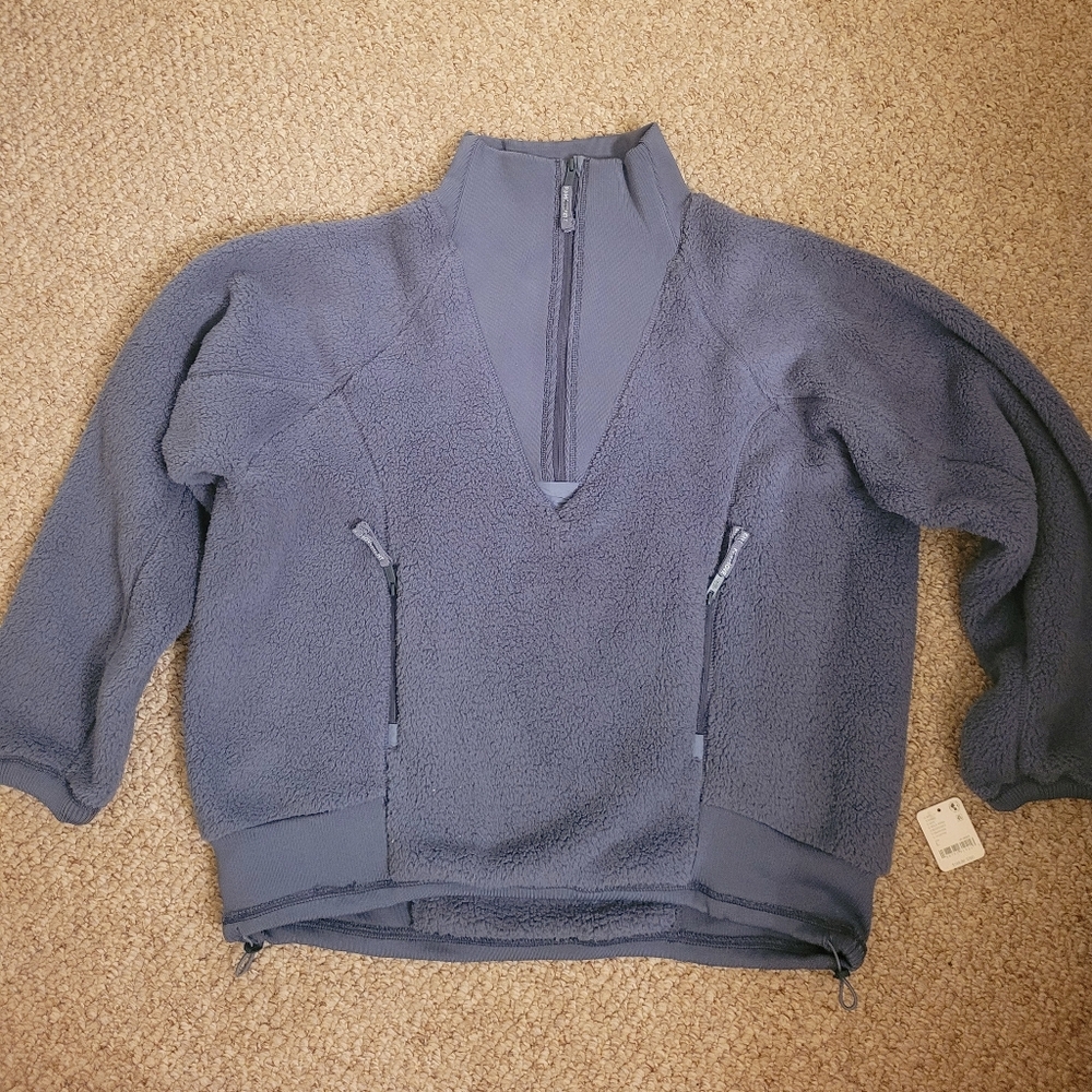 FP Movement by Free People Lavender Blue Teddy Jacket - Picture 3 of 5